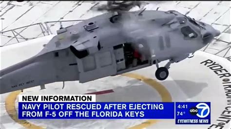 Navy pilot rescued from waters off Florida after ejecting from an F-5 aircraft